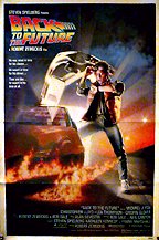 Uno de los t�tulos m�ticos del cine de viajes en el tiempo: "Regreso al futuro".