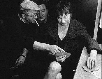Billy dando instrucciones a Shirley McLaine, con la que luego repetir�a en "Irma la dulce".