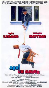 Walter Matthau y su inseparable Jack Lemmon en la última película de Billy Wilder: "Aquí un amigo".