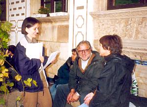 Jos� Luis L�pez Linares (director de fotograf�a) junto a Arantxa Aguirre (ayudante de direcci�n y esposa de Linares) y Pilar (esposa de Patino).
