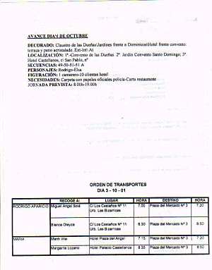 Tal es el control de Patino sobre la producci�n que incluso ha llegado a prescindir de script: todo lo basa en su cabeza y en el excelente equipo de t�cnicos.